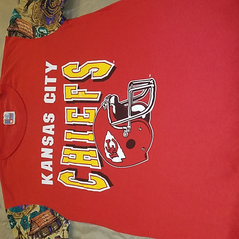 Rare Vintage Kansas city chiefs t shirt size Large